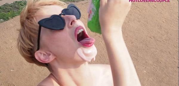  Horny MILF Gives Blowjob Lessons Sucking Ice Cream